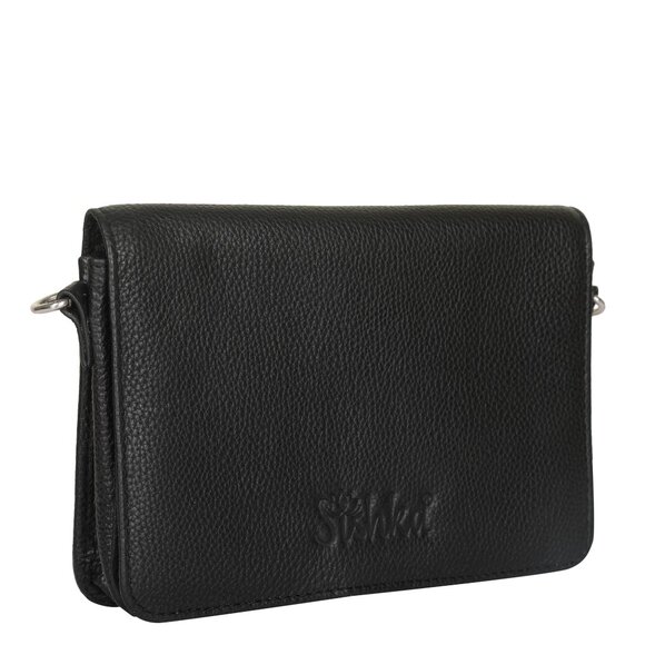 Leather Black Crossbody Shoulder Bag – Sling Messenger Bag for Work, Daily Use - Picture 6 of 10